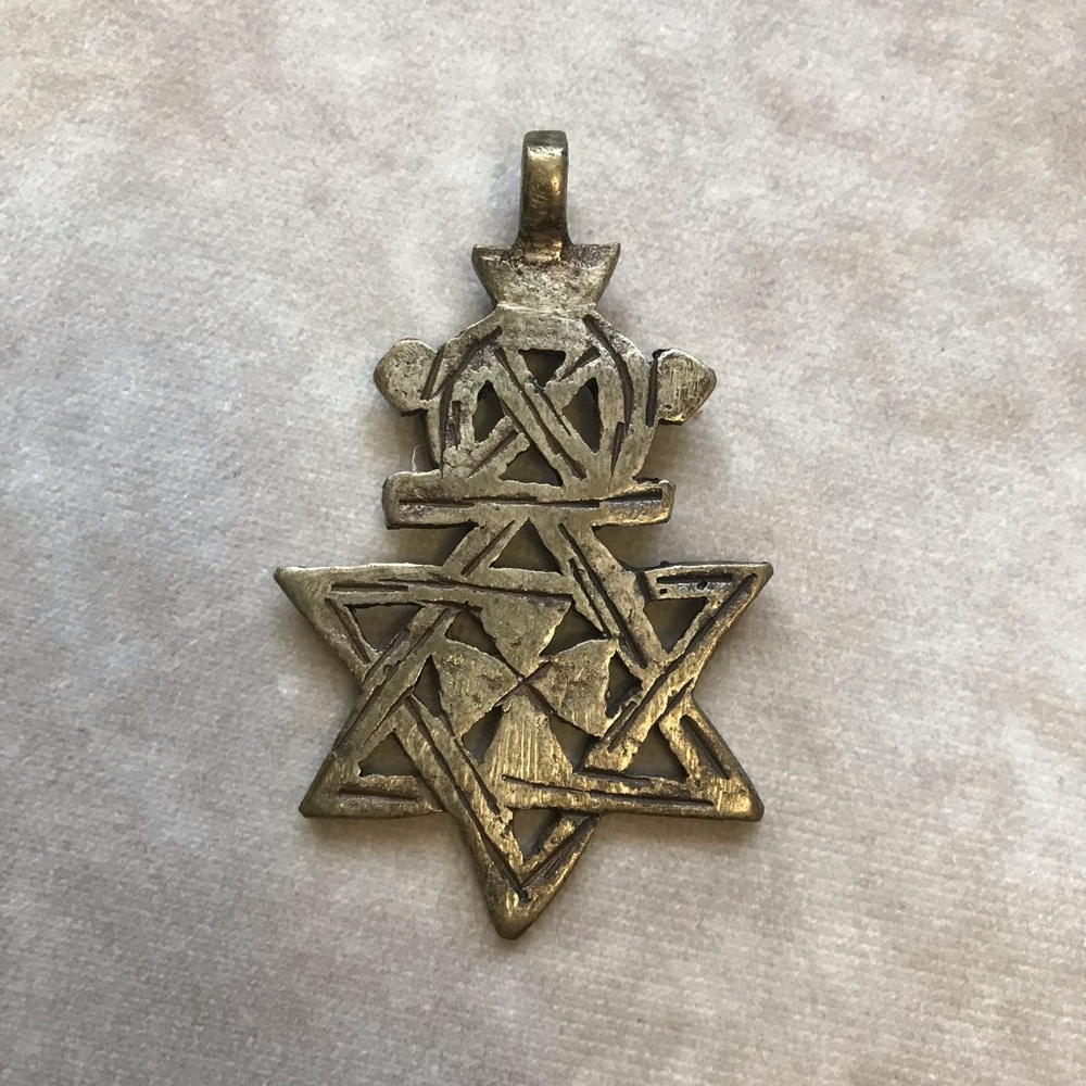 Handmade Metal Ethiopian Cross Pendant Christian Catholic Orthodox Religion 2.5”